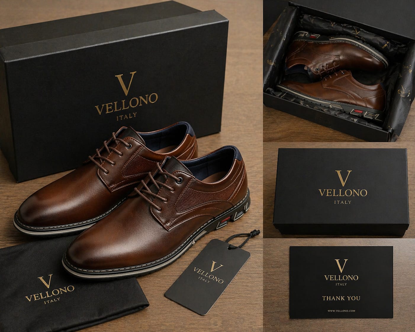 Men's Elegant Brown Leather Shoes
